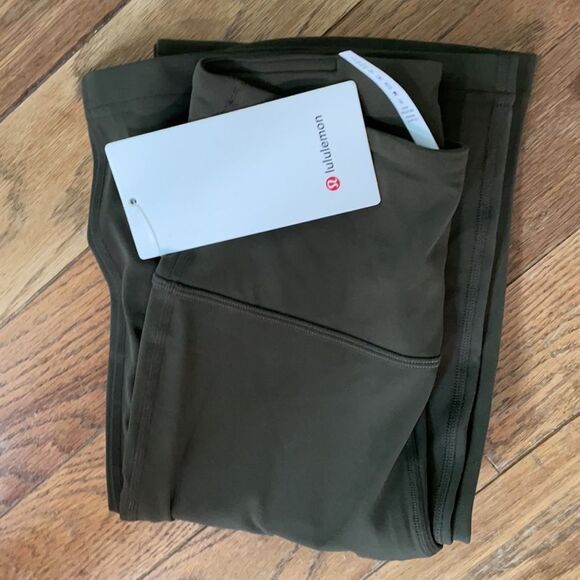 LULULEMON Groove Pant Flare High Waist army Green olive NULU size 4 perfect NWT - Picture 6 of 11